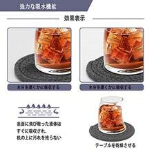 Tmtop コースター 吸水コースター 耐熱 6枚セット 直径11cm 綿ロープ 断熱パッド 茶托 厚手 円形 滑り止め おしゃれ 手編み 綿織茶バッド カップコースター 飲酒 コーヒー キッチン用 Bタイプ …ファッション - B - チェックする 5