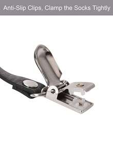 女士可调节大腿吊袜带，哥特朋克风大腿吊袜环 - 黑色 - 查看 7