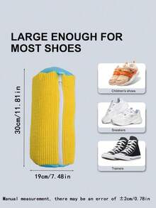 4个装防变形洗衣鞋袋,360°清洁不伤鞋,适用于洗鞋机和洗衣机,可机洗晾干,通用型,适用于所有鞋型(尤其适合运动鞋和休闲鞋),柔软舒适的鞋履护理工具,兼具洗漱用品收纳功能,是情人节和圣诞节的理想礼物。 - 彩色 - 查看 3