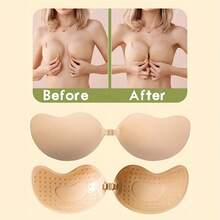 1/2 Pairs Bridal Adhesive Bra Lift Cleavage Enhancer Silicone Invisible Backless Strapless Bra - Multicolor - View 3