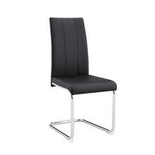 MUUOKY 2026 New Dining Chairs Set Of 2, Modern Faux Leather Upholstered Dining Room Chairs With Thick Cushioned Seat And Backrest, Sturdy Metal Legs Kitchen Side Chairs For Small Space Apartment And Living Room, Easy Assembly, Perfect For Christmas And Thanksgiving Decor - 黑色+銀色 - 查看 10
