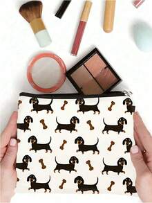 Una bolsa de cosméticos impresa; Un regalo creativo para mujeres; Un embrague con cremallera; Una pequeña monedero; Un artículo esencial para viajar; Y una bolsa de almacenamiento sugerida para colegas. Bolsa de maquillaje - Ver 3