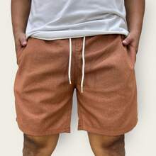 KIT 4 PREMIUM LINEN SHORTS MEN'S BASIC CASUAL BERMUDA SHORTS - 彩色 - 查看 5