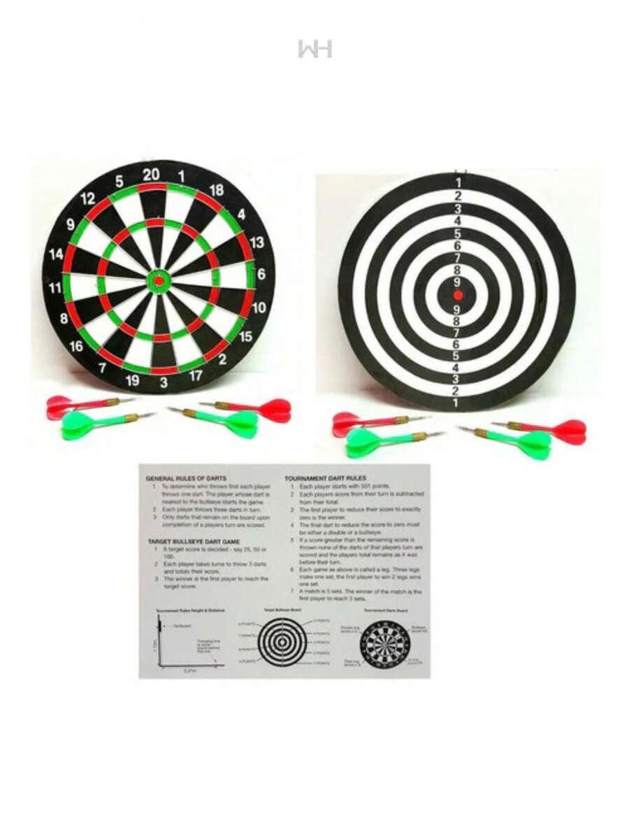 Tiro Al Blanco Reversible CHICO 30cm Con Dardos Incluidos - Multicolor - Ver 1