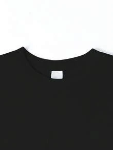 Vintage Anime Inspired Oversized T-Shirt - Manga Style Graphic Cotton Tee For Spring Summer, Unisex - Black - View 3