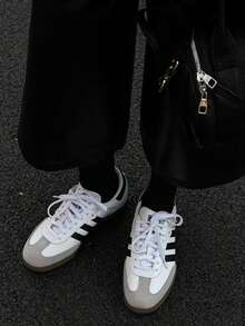 Adidas Samba OG Cloud White (Women's) - 黑與白 - 查看 4