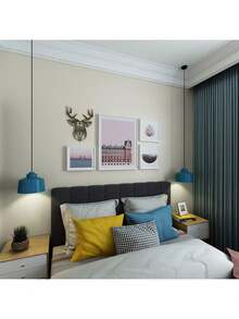 1卷米色纯色自粘壁纸,可移除PVC贴纸,适用于卧室、客厅家居装饰墙面,家具翻新,DIY简易安装,尺寸:15.7英寸 x 39.3英寸/118.1英寸/196.8英寸 - 米色 - 查看 9