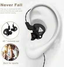 Qkz Ak6 Gaming Earbuds With Mic,Universal 3.5mm HiFi Sport Headphones In Ear Earphone For Running With Microphone Headset Music Earbuds - 紫色 - 查看 3