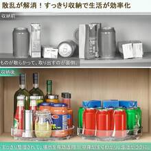 スパイスラック 調味料ラック トレー 360°回転式 卓上ラック 回転台 調味料整理 調味料置き キッチンラック 化粧品収納 大容量 省スペース 丸型 1段 - 1 x2パック - チェックする 3