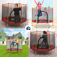 Bluelander Trampolín Brincolin para Niños, Niñas, Red , Resortes Reforzados, Barras Acolchadas, Trampolín Infantil  y Resistente para Uso Interiores y Exteriores, 1.40 Metros - Rojo - Ver 3