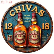 Hello Young Vintage Whiskey Metal Wall Art 8 Inch Round Sign 2D Bar Decor Farmhouse Home Gift For Cafe Garden - 彩色 - 查看 12