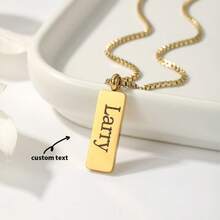 New Customized Name Necklace DIY Laser Engraved Stainless Steel Jewelry Gift - Style 26 - View 1
