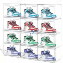 亚克力透明鞋盒，前后磁吸式开合，适合收纳鞋子、包包和小物件，加厚大尺寸可堆叠；加厚塑料多层鞋盒，带磁吸门，适合展示鞋子、小物件和化妆品。 - 查看 4
