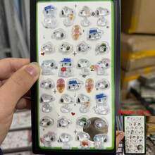 1 miếng dán bong bóng nổi hình Snoopy bằng pha lê, hình hoạt hình dễ thương, dùng trang trí đồ dùng học tập cho học sinh, quà tặng năm mới, quà tặng ngày Valentine, quà tặng lễ Phục sinh (Kiểu ngẫu nhiên) - Nhiều màu - Xem 9