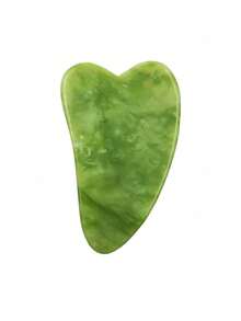 天然石刮痧板，绿色刮痧板，手工天然石刮痧板 - 传统刮痧工具，面部及身体按摩器，面部护理工具，男女皆宜的自理礼品 - 彩色 - 查看 10