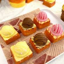 逼真冰淇淋面包造型挤压软萌玩具 - 生日礼物、圣诞礼物、复活节礼物、完美礼物、礼品、新品畅销、新热销商品 - 彩色 - 查看 2