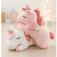 Plush Unicorn Toy, Soft Unicorn Plush Pillow Toy, Cute Cartoon Unicorn Toy, Suitable For Children, Mother's Day, Birthday, School Celebration, Graduation Gift, Children's Day, Holiday Decoration, Holiday Gift, Home Decor - Multicolor - View 3