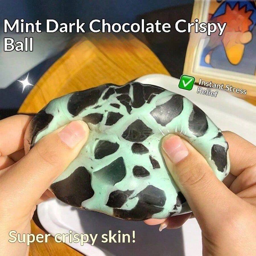 手工薄荷黑蜡球，捏捏释放压力，酥脆口感，生日礼物 - 完美礼物 - 赠品（运输过程中外壳可能破裂，但不影响使用。介意者请勿购买） - 彩色 - 查看 1