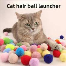 New Pet Cat & Dog Interactive Toy Gun, Self-Playing Plush Ball Toy, Pet Supplies For Cats Happy Growth - Baby Pink - View 7