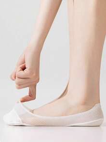 1/5/10 Pairs Women's Summer Breathable Anti-Slip No Show Socks, Moisture Wicking Odor Resistant Thin Mesh Invisible Liner Socks - Multicolor - View 15