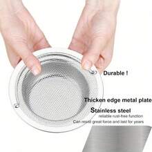 [Stainless Steel Sink Strainer] Stainless Steel Kitchen Sink Strainer With Handle - Large Wide Rim 4.37" Diameter Drain Strainer For Kitchen Sinks (1pc) - A - View 5
