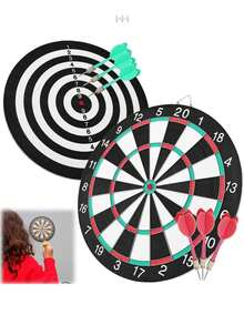 Tiro Al Blanco Reversible CHICO 30cm Con Dardos Incluidos - Multicolor - Ver 2