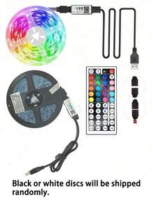 1 Stück Smart LED Lichtstreifen, 5050 hochwertige RGB-Farbwechsel-Bandleuchte, App-Steuerung, 44-Tasten-Fernbedienung, Musiksynchronisation, geeignet für Heimdekoration, Schlafzimmer, Küche, TV, Feierlichkeiten, Weihnachtsdekorationen Zuhause, Weihnachtsgeschenke, Weihnachtsdekoration - Buntes Licht - Übersicht 11