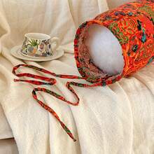 1个波西米亚风格圆柱形抱枕，圣诞礼物，含填充物，可水洗装饰枕，系带设计，可支撑颈部、背部和腰部，适用于卧室、沙发、办公室等场所，长19.69英寸，宽7.87英寸，糖果抱枕，涤纶面料枕套，符合人体工学的颈部支撑，枕套可拆卸。 - 1PC - 查看 4