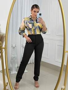 ZRA Women's High-Waisted Tailored Trousers - New Fashion - 黑色的 - 查看 1