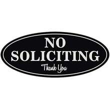 No-Soliciting Sign For House Signs For Home - Premium No Soliciting Thank You Sign For House, Durable UV And Weather Resistant 2.8" X 7", Black With White Letters (1) - 1 - View 1