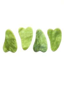 天然石刮痧板，绿色刮痧板，手工天然石刮痧板 - 传统刮痧工具，面部及身体按摩器，面部护理工具，男女皆宜的自理礼品 - 彩色 - 查看 6