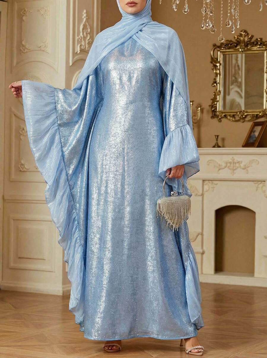 Solessence Liyacollection 闪亮蝴蝶长袍，场合长袍，派对礼服，休闲长袍，日常礼服，端庄时尚长袍，卡夫坦长袍