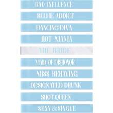 10 Pack Bride And Bridesmaid Sash Set Wedding Bachelorette Funny Gifts Sash Decorations Woman Bride Bridesmaid Of Party SuppliesBlack, White - Xanh lam, Trắng - Xem 1