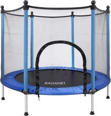 Trampolin Infantil con Red de , Brincolin con Resortes Reforzados con Capacidad de hasta 160Kg, Barras Acolchonadas y Cierre de Doble Frente. - Azul - Ver 5