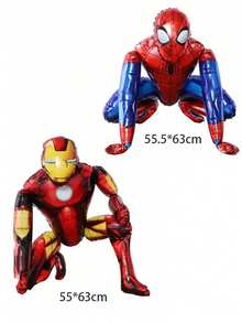 DOBBLE 3D铝箔气球，生动逼真的派对装饰，适合生日、婚礼和各种节日，为感恩节、圣诞节增添超级英雄氛围，是情人节、新年和圣诞节的完美礼物。 - A - 查看 4