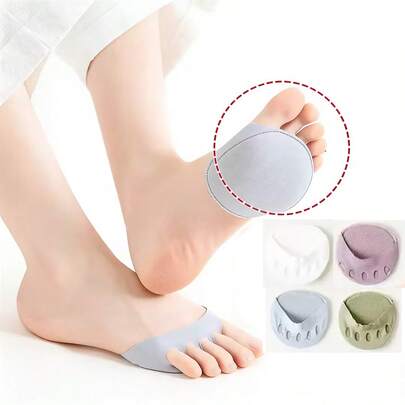 قطعتان من نعل الأمام الخفيف والمنفذ للهواء، جوارب غير مرئية، مانعة للانزلاق ومقاومة للاحتكاك، إكسسوار أساسي لأحذية الكعب العالي.