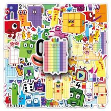 50 Stücke Numberblocks Cartoon Graffiti Aufkleber zum DIY für Gepäck, Trinkbecher, Notizbuch, Helm, kreative Dekoration Graffiti Aufkleber - Verschiedenfarbig - Übersicht 7