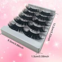D-Curl Deluxe Fluffy False Eyelashes Set | 25mm Extra Long Criss-Cross Design, 5 Pairs, Soft & Easy For Beginners - View 7