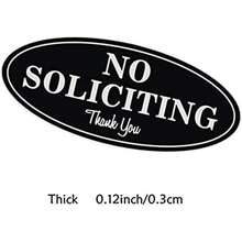 No-Soliciting Sign For House Signs For Home - Premium No Soliciting Thank You Sign For House, Durable UV And Weather Resistant 2.8" X 7", Black With White Letters (1) - 1 - View 4