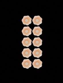 10PCS Silicone Nipple Covers - Invisible, Reusable & Skin-Friendly Adhesive Pads For Women - Multicolor - View 10