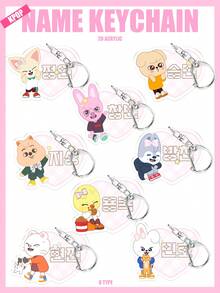 Straykid/SK,K-POP SK STYLE Acrylic KEY CHAINS, STAY ,Bag Charm, Car Keychain Pendant Keychain Holder Key Ring Mobile Phone Bag Hanging Gifts, Aesthetic Keychain, Special Gifts For Friends - Double-sided Protective Film; You Need to Peel It Off Yourself. - View 9