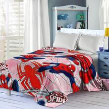 Marvel Spider-Man Themed Flannel Blanket, With Dense Spider-Man Figures And Web Elements, Strong Visual Impact, Main Colors Are Red, Blue And White, Warm And Soft, Can Be Used As Sofa Cover, Nap Blanket, Bedding Decor Blanket, Etc. - Multicolor - View 4