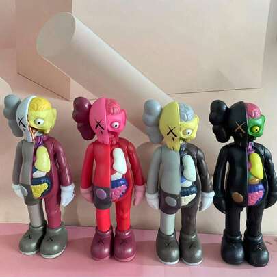4pcs KAWS Anatomical Toy, Height 25cm/9.84 Inches. Human Anatomy Toy Model, Cool Anime Model, Cute Decor For Living Room, Desktop, Gift For Friends