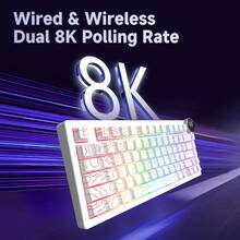 AJAZZ AK820 V2 PRO Versatile Dual 8K Triple-Mode Smart Display Customizable Mechanical Keyboard, Gaming Keyboard With Enhanced Battery, Long Lasting, RGB Lighting, Music Rhythm Support, Customizable Web Driver, Newly Upgraded All-In-One Multifunctional Knob - View 5