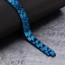 Vinterly Magnetic Bracelets Male Stainless Steel 12mm Wide Magnet Men Hand Chains Link Health Energy Jewelry Waterproof - Line - View 11