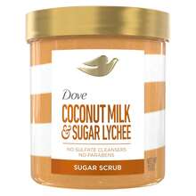 Dove Body Scrub Coconut & Lychee For Women For Exfoliated & Hydrated Skin 15 Oz - 椰子荔枝 - 查看 1