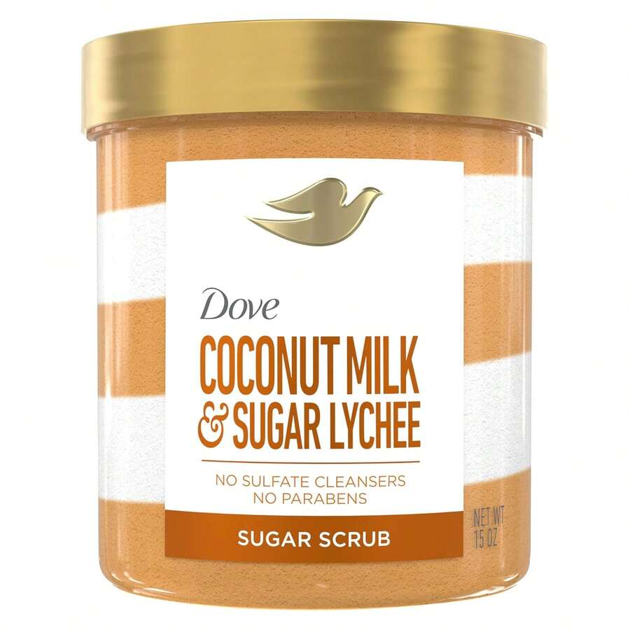 Dove Body Scrub Coconut & Lychee For Women For Exfoliated & Hydrated Skin 15 Oz - 椰子荔枝 - 查看 1