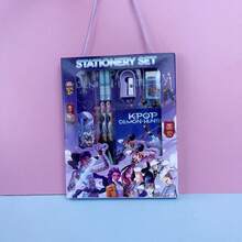 KPOP Witch Hunting Girl Group 2-Piece Stationery Set Including Pencil, Pencil Sharpener, Eraser, Notebook, Ruler, Suitable For Office, Writing, Birthday, Party, Back To School Gifts - Multicolor - View 13