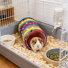 Đường hầm cho chuột lang và chuột hamster, đường hầm và ống dẫn cho thú cưng nhỏ, ống và thảm đường hầm bằng len mềm cho động vật nhỏ, phụ kiện góc chuồng trú ẩn, thích hợp cho chuột lang, thỏ, chồn, chinchilla, nhím, v.v. - Xem 15