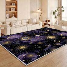 "The Celestial Body" Pattern Flannel Carpet, Featuring Stars, The Sun And The Moon, Represents The Design Of The Universe , 2D Digital Printing, Non-Slip Rubber Bottom, Multiple Sizes Available. Suitable For All Seasons, Washable, Machine Washable, Comfortable, Unique, Suitable For Him, Her, Family Members, Boyfriend, Girlfriend, Father, Family Members, Mother, Lover, Daughter, Son, Grandfather, Grandmother, Teacher, Doctor, Nurse, Friend, Classmate, Pet. As Birthday Gifts, Household Items, Wedding Items, Souvenirs, Home Decoration, Daily Life, Office Decoration, Birthday, Anniversary, Valentine's Day, Thanksgiving, Graduation Season, Christmas, Halloween, Mother's Day, Father's Day, Wedding, New Year Gift Decoration. Suitable For Shopping Centers, Restaurants, Kitchens, Bathrooms, Living Rooms, Bedrooms, Corridors, Balconies, Outdoor Doors, Door Mats, Entrance Mats, Non-Slip Mats, Offices, Cafes, Piano Room Floor Decoration - Nhiều màu 2 - Xem 6
